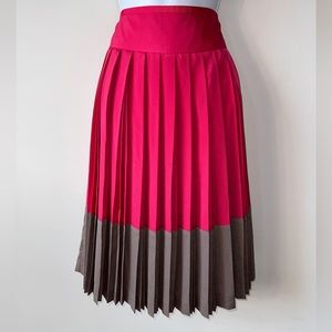 Ann Taylor LOFT Colorblock Pleated Skirt Size 2